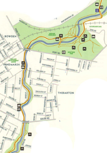 a graphic from a tourism leaflet showing a walking route