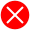 icon showing a white cross on a red circle